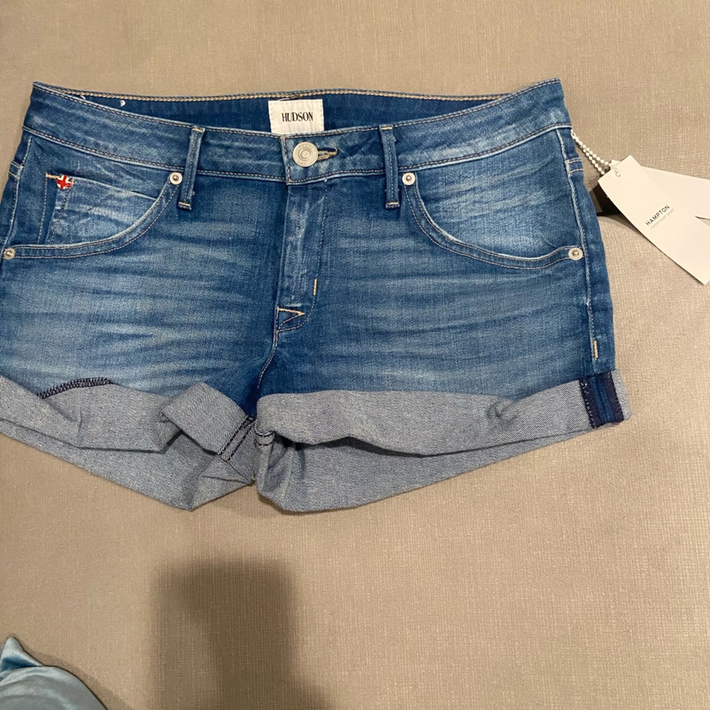 Hudson denim shorts HAMPTON cuffed short shorts